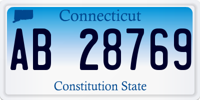 CT license plate AB28769