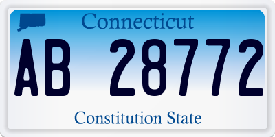 CT license plate AB28772