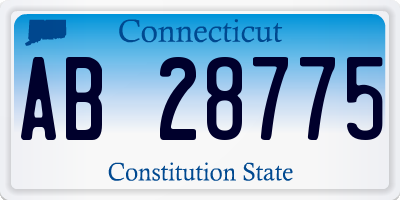 CT license plate AB28775