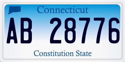 CT license plate AB28776