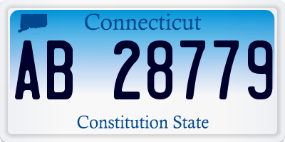 CT license plate AB28779