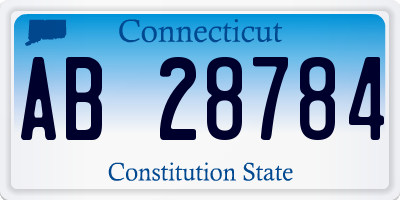 CT license plate AB28784