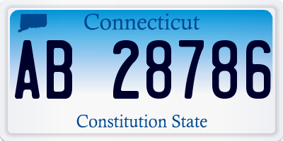 CT license plate AB28786