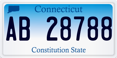 CT license plate AB28788