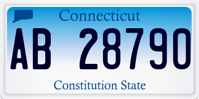 CT license plate AB28790