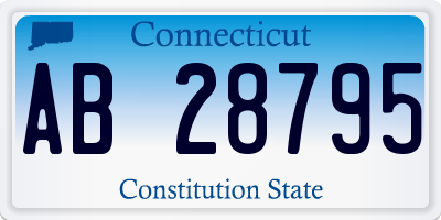 CT license plate AB28795