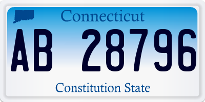 CT license plate AB28796