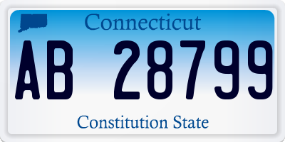 CT license plate AB28799