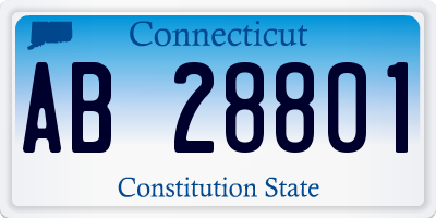 CT license plate AB28801