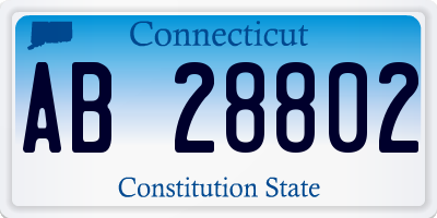 CT license plate AB28802