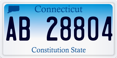 CT license plate AB28804