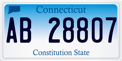 CT license plate AB28807