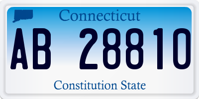 CT license plate AB28810