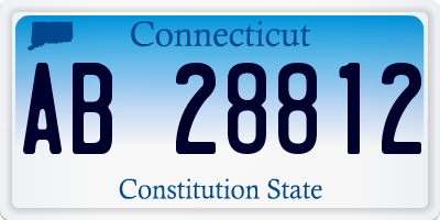 CT license plate AB28812