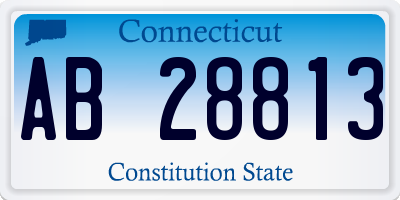 CT license plate AB28813