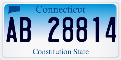 CT license plate AB28814