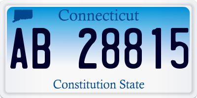 CT license plate AB28815