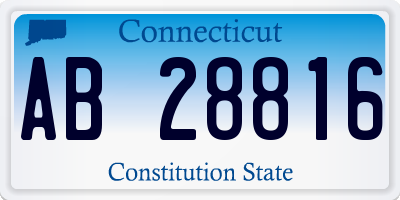 CT license plate AB28816