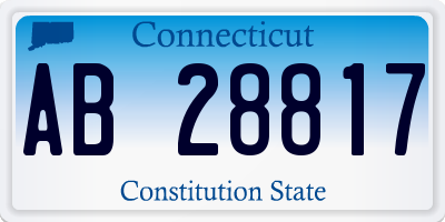 CT license plate AB28817