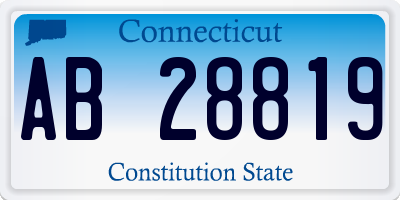 CT license plate AB28819