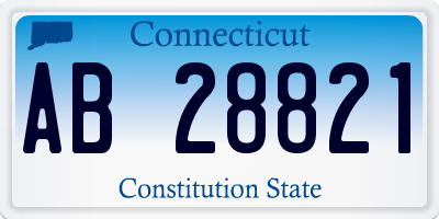 CT license plate AB28821