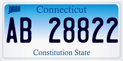 CT license plate AB28822