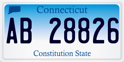 CT license plate AB28826