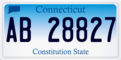 CT license plate AB28827