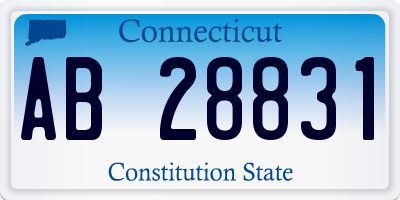 CT license plate AB28831