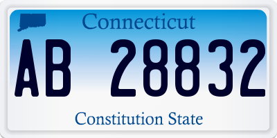 CT license plate AB28832