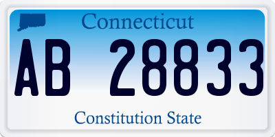 CT license plate AB28833