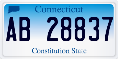 CT license plate AB28837