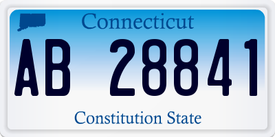 CT license plate AB28841