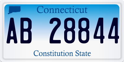 CT license plate AB28844