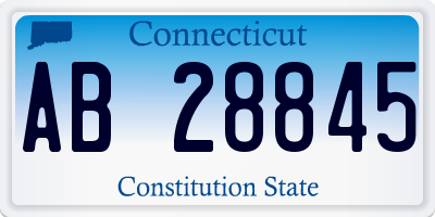 CT license plate AB28845