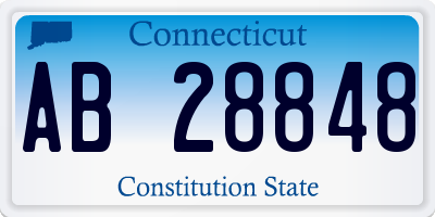 CT license plate AB28848