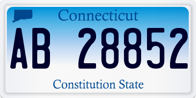 CT license plate AB28852