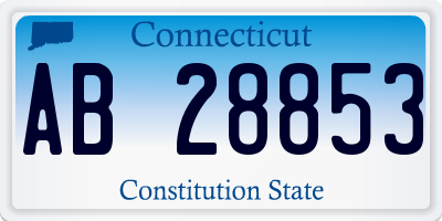 CT license plate AB28853