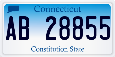 CT license plate AB28855