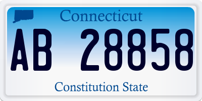 CT license plate AB28858