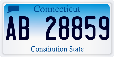 CT license plate AB28859