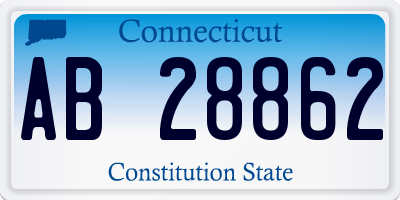 CT license plate AB28862