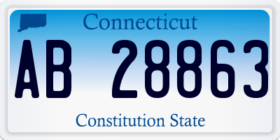 CT license plate AB28863