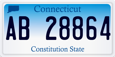 CT license plate AB28864