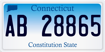 CT license plate AB28865