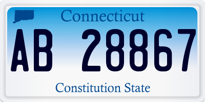 CT license plate AB28867