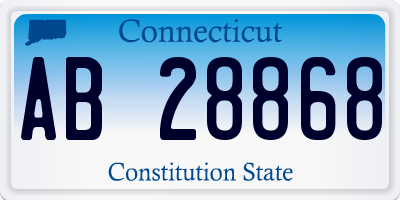 CT license plate AB28868