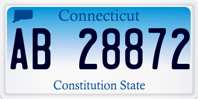 CT license plate AB28872