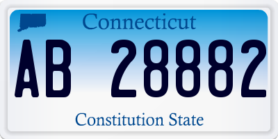 CT license plate AB28882