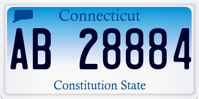 CT license plate AB28884